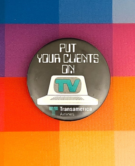 Transamerica Airlines Vintage Pinback