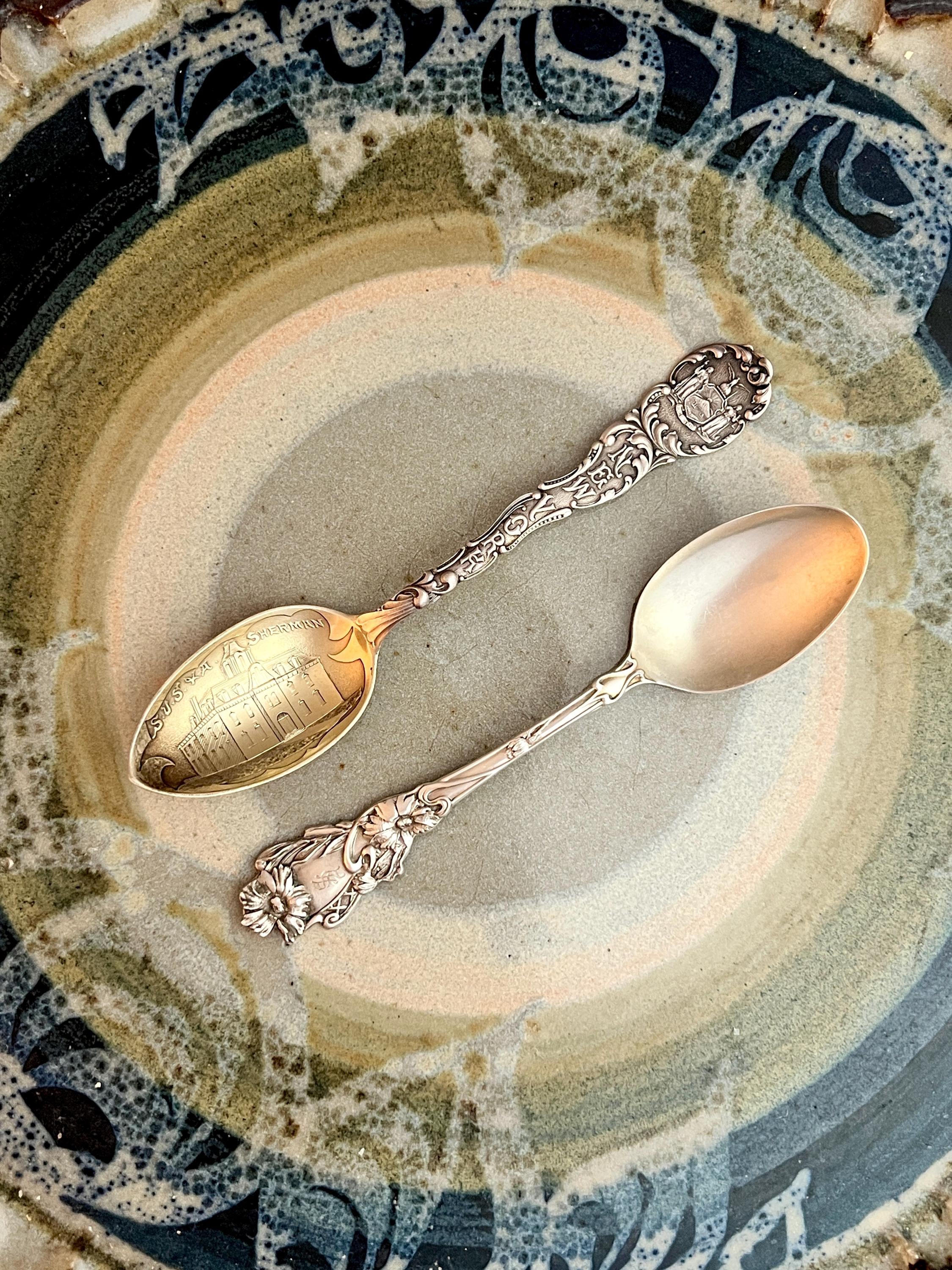 【米国／Baker Manchester】純銀 スターリングシルバー／５点セット Baker Manchester Sterling Silver Spoons - Etsy