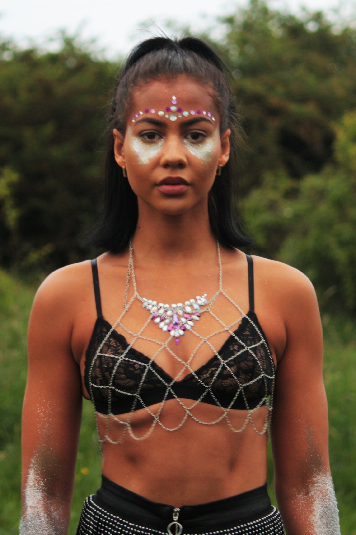 Image of Silver Noughts & Crosses Chain Mesh Top