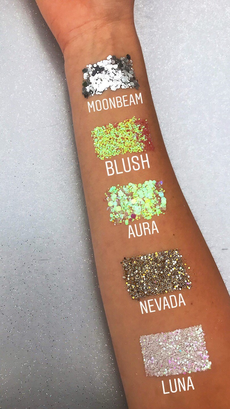 Cosmetic MOONBEAM Body & Face Glitter Holographic Party Etsy