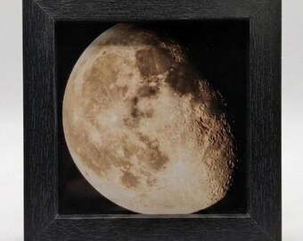 4"x4" Framed Moon Photo - UV Print on Glass