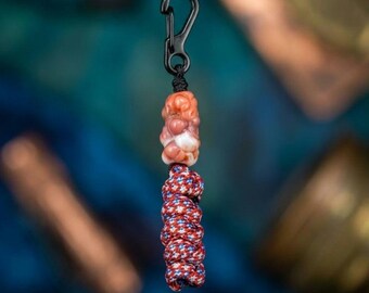 Glass Bead Keychain - Bubblegum