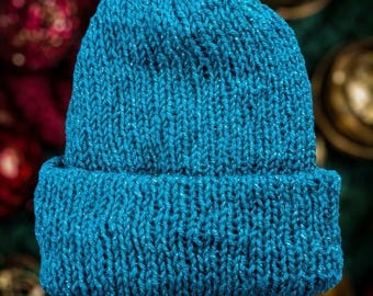 Blue Knit Hat