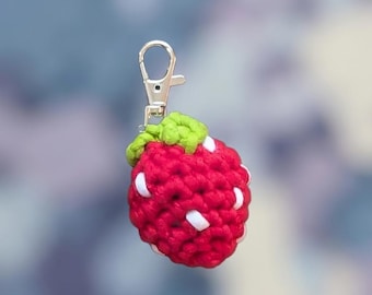 Amigurumi Crochet Strawberry Bag Charm