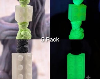 Glow Building Block Lanyard Beads - 5 Pack