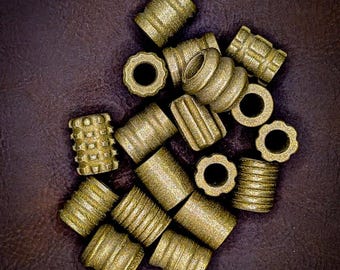 5 Piece Random 3D Printed Brass Paracord Lanyard Beads