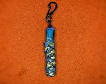 Glass Bead Keychain - Blue Colorful