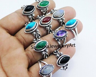 Wholesale lot, 925 sterling silver Rings, handmade Jewelry rings, 10, 25 pcs Rings Lot, US size 6,7,8,9,10