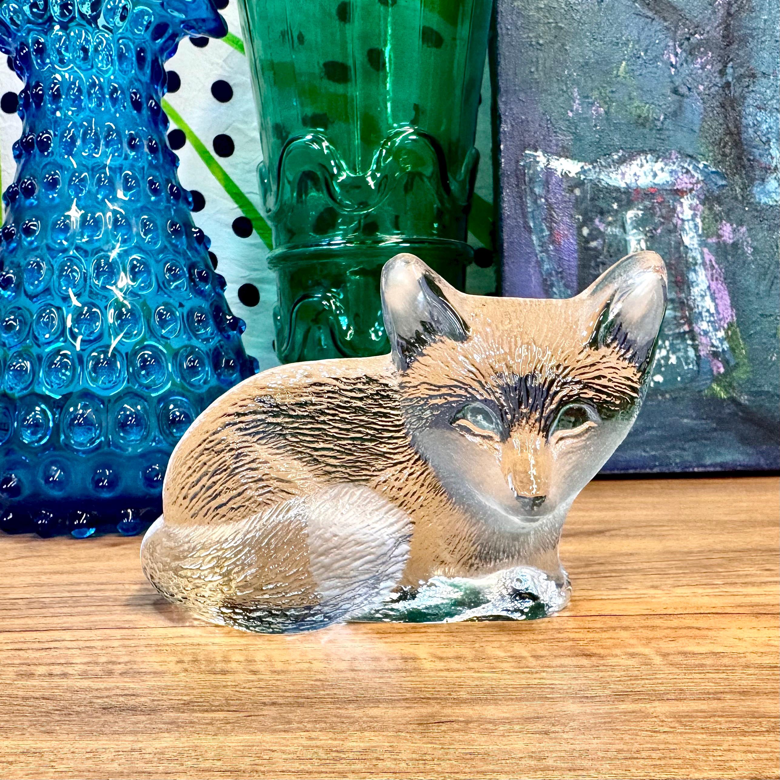 M●希少70s　ヴィンテージクリスタル　Mats Jonasson　ヘラジカ MatsJonasson マッツ ジョナサン シカ ヘラジカ クリスタル 置物