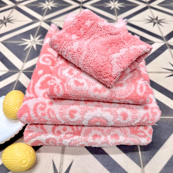 Pink Fieldcrest Hand Towels Royal Velvet By Fieldcrest Pink/Gray