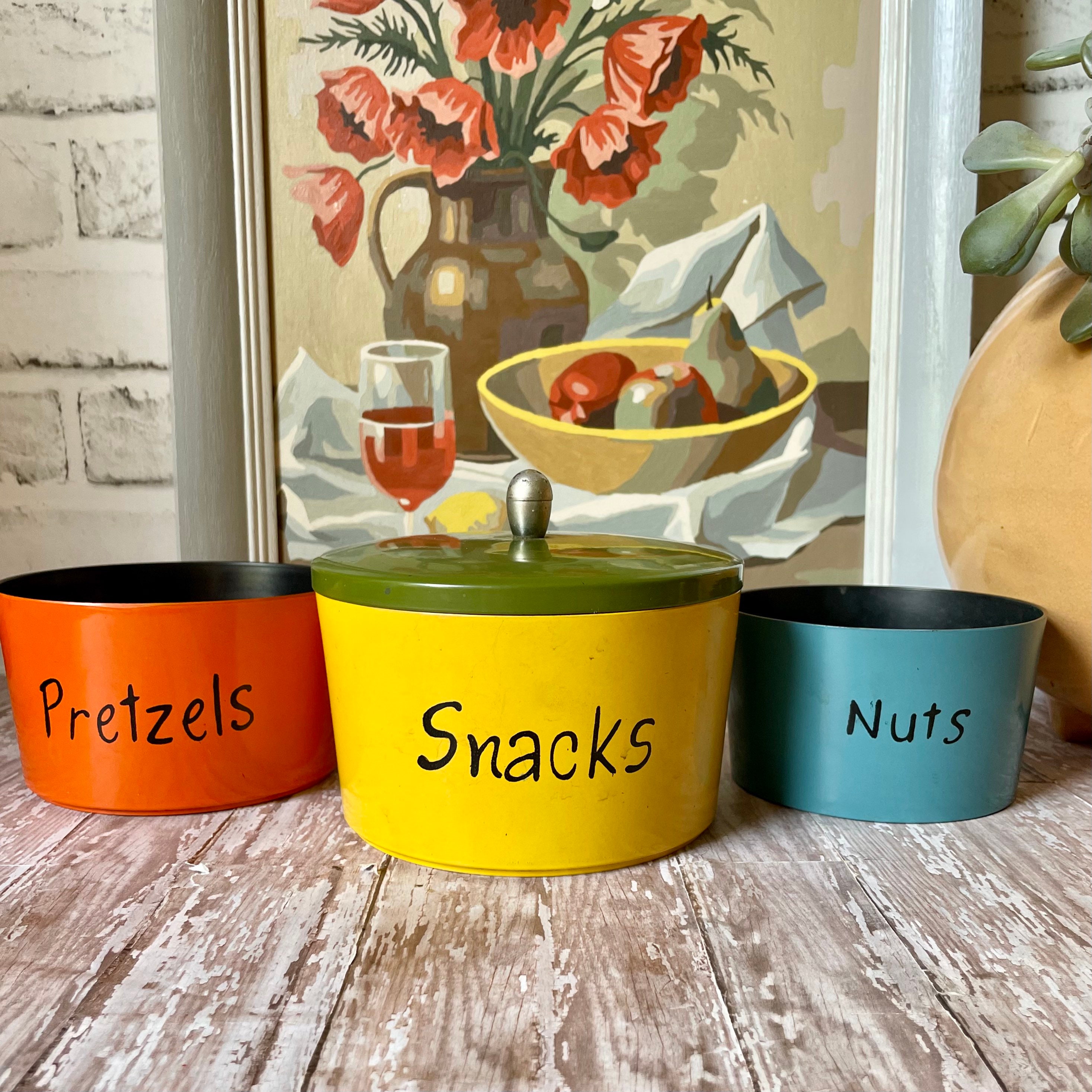 Cuencos vintage apilables Set de botes de cocina de mediados | Etsy