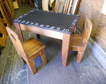 solid wood childrens table and chairs