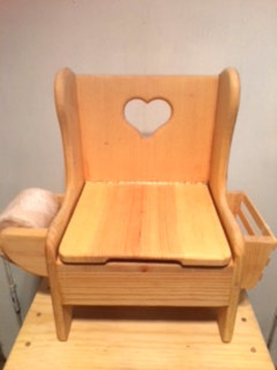 Wooden Potty Chair Old Fashioned Classic Style Wood With TP Etsy