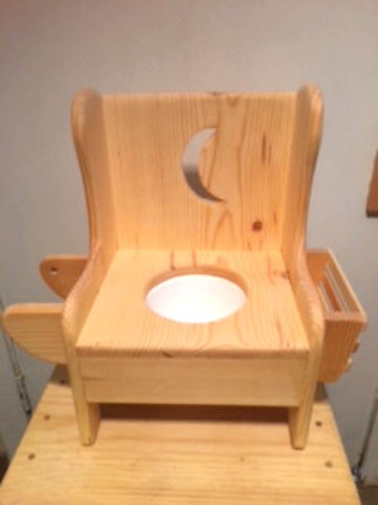 Wooden Potty Chair Old Fashioned Classic Style Wood With TP Etsy