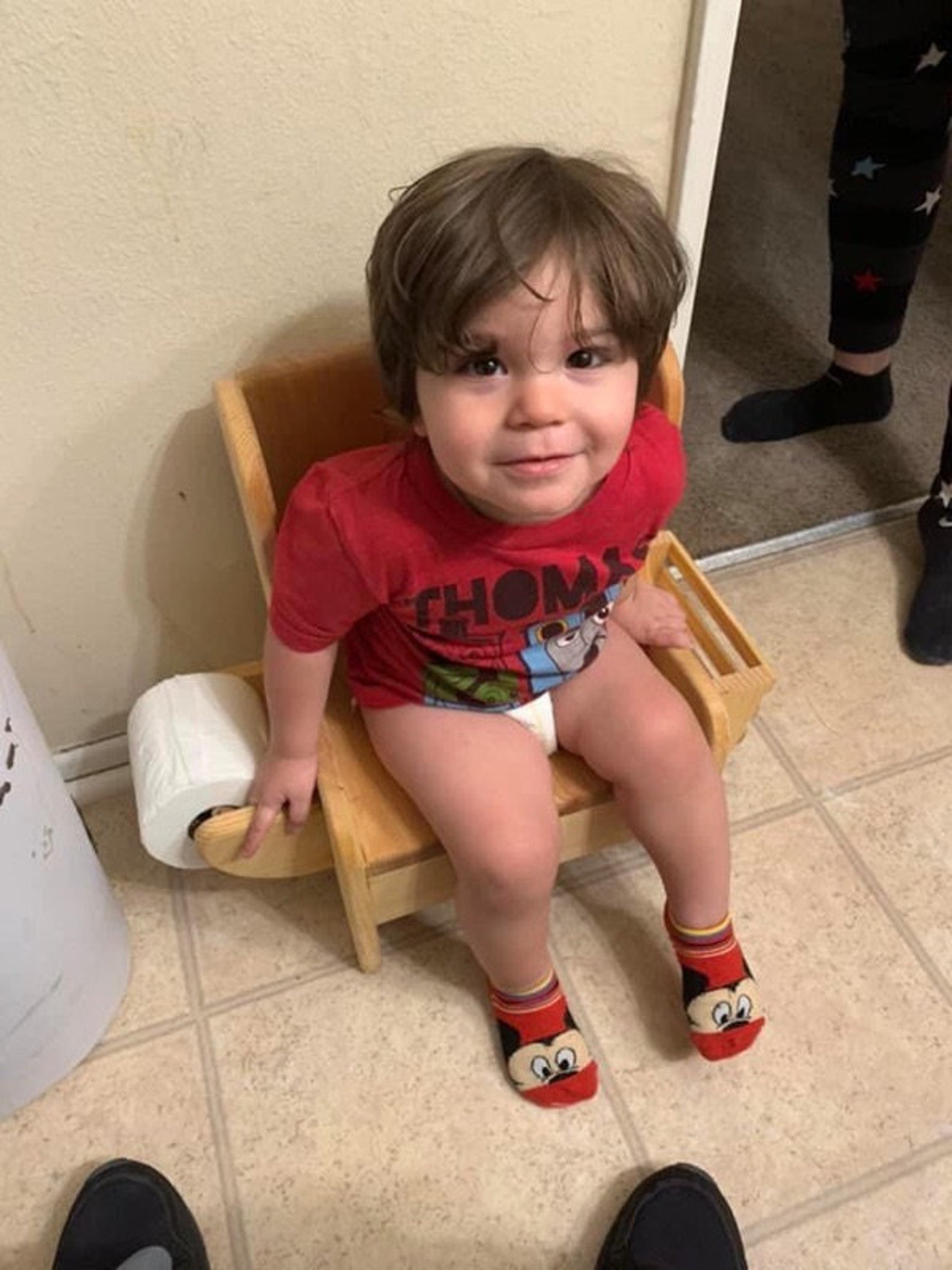 Wooden Potty Chair Old Fashioned Classic Style Wood With TP Etsy