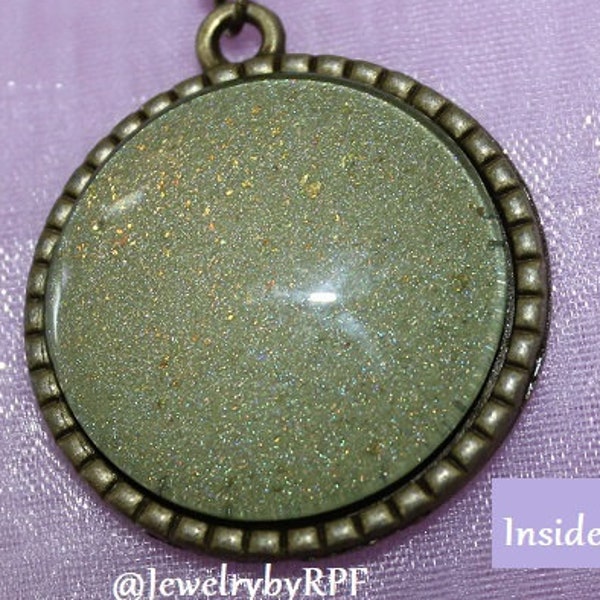 103~ Nail Polish Jewelry, Antique Bronze Round Tree of Life Pendant Necklace using Geekish Glitter Lacquer Nail Polish, gift, jewelry