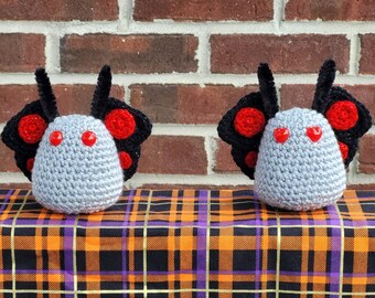 Cryptid Squad Amigurumi MothGlam Mothman Mini Plush (+keychain available)