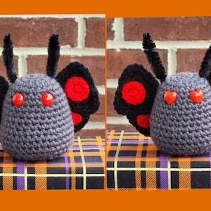 Cryptid Squad Amigurumi Mothman Mini Plush (+keychain available)