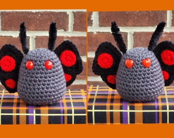 Cryptid Squad Amigurumi Mothman Mini Plush (+keychain available)