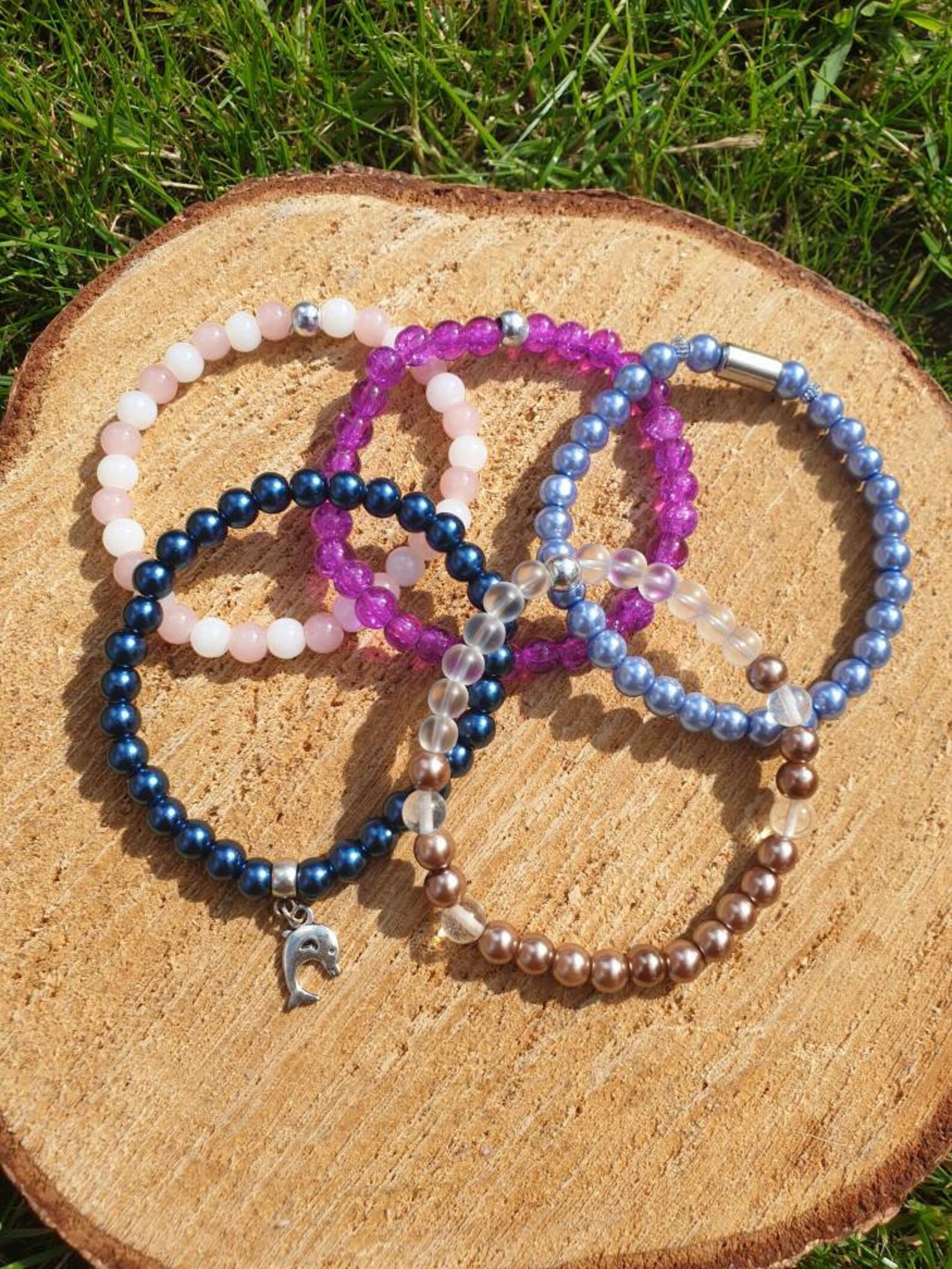 Cute Dainty Aesthetic Stretch Bracelets Glass Pearl Indie Etsy UK