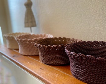 Elegant Crochet Baskets