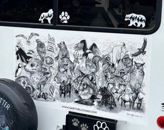 Vinyl Wild Life Collage