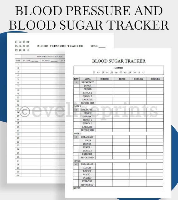 blood pressure blood sugar chart for laptops printable