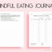 Mindful Eating Journal/ Emotional Eating Worksheets Clean &amp; Minimalist ...