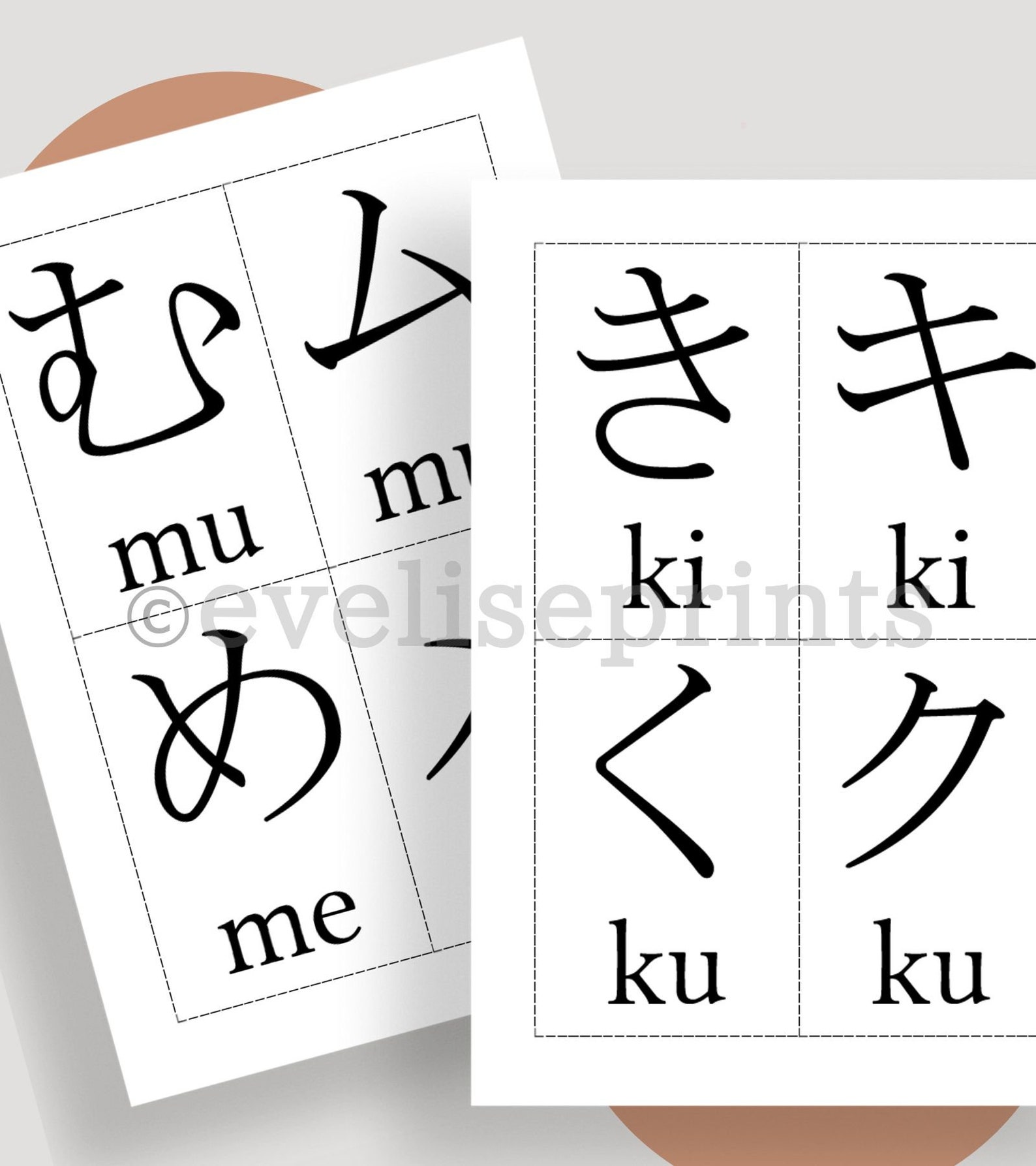Japanese Hiragana & Katakana Flashcards printable Etsy Canada
