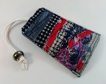 Cool key holder for her. Textile key pouch. Small gift