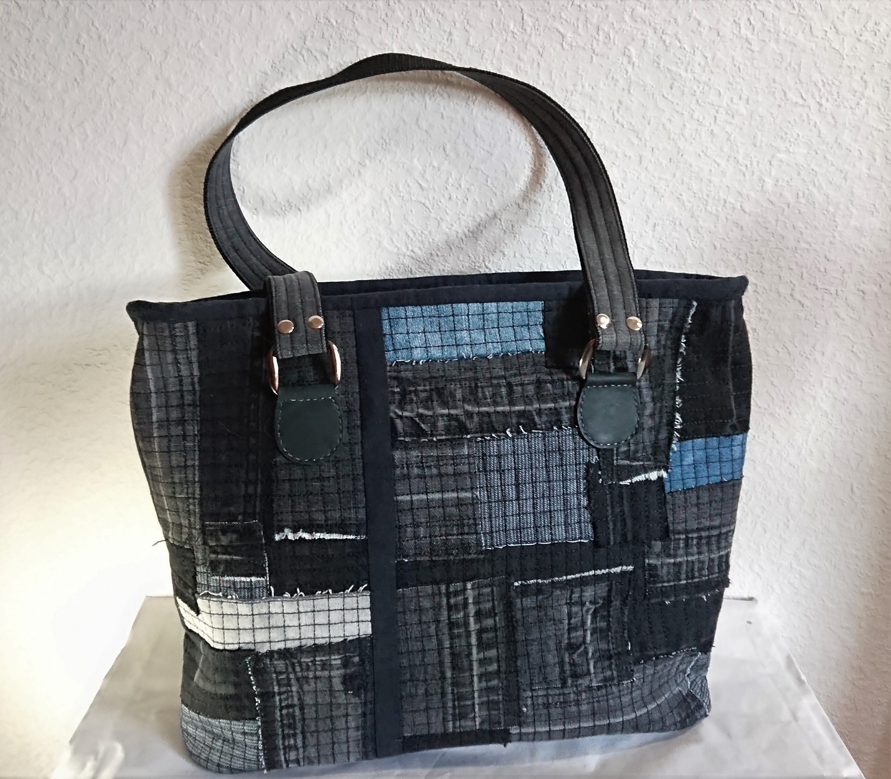 Upcycled Denim Handbag. Handmade Bag. - Etsy