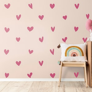 Hand Drawn Heart Wall Decals - Adorable Kids&#39; Room Decor Wall Décor, Nursery Wall Decor, Kids Room Children Playroom Decor, Heart Decoration