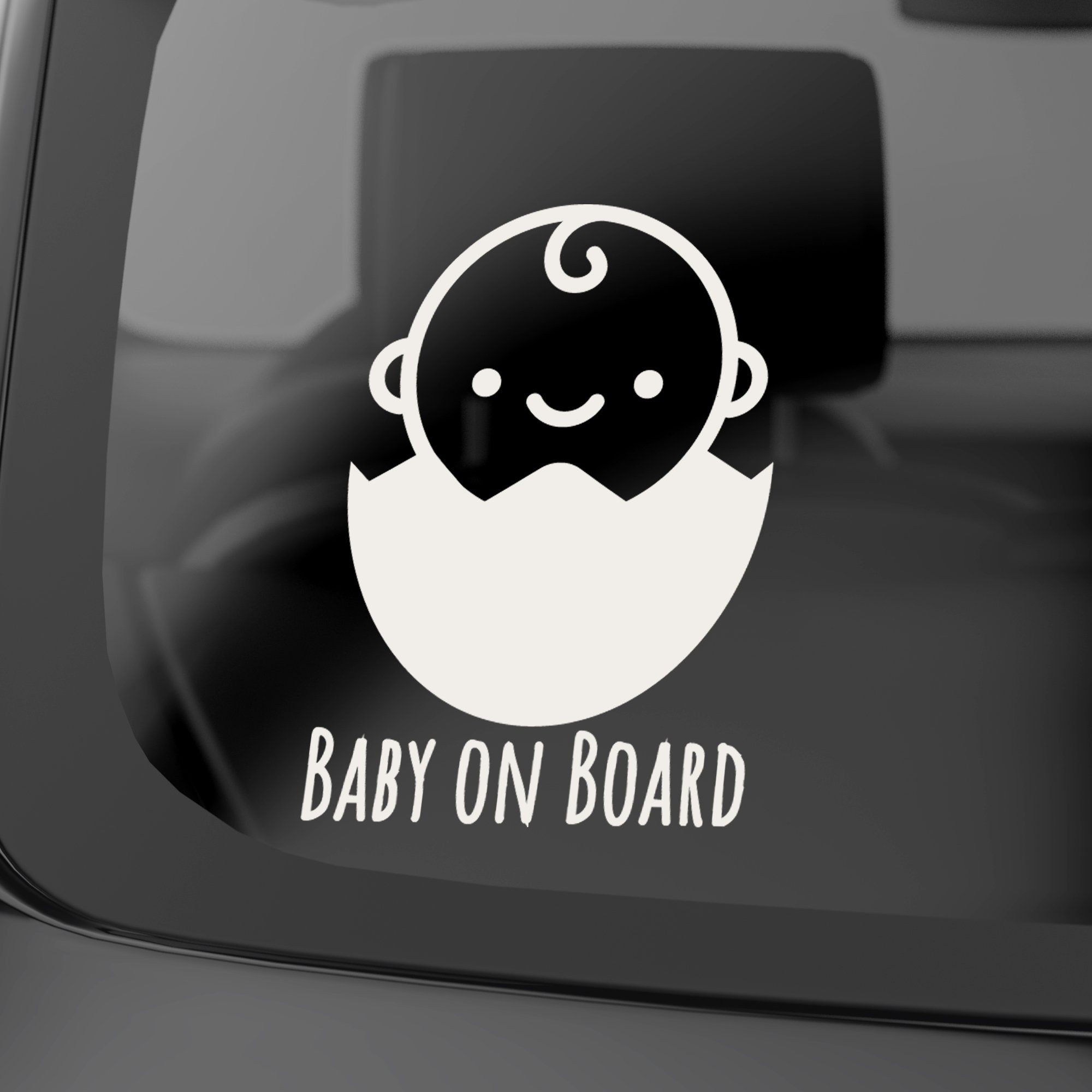 Baby on Board Vinyl Decal – Car Window Safety Sticker (8x6