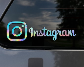 Custom Holographic Instagram Handle Decal – Weatherproof Vinyl