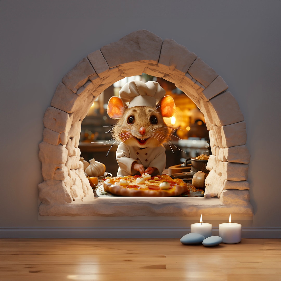 Mouse Hole Wall Sticker - Mickey Mouse Decals Disney Decals