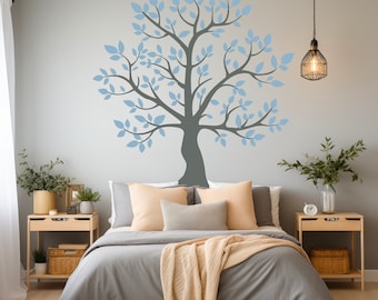 Vinyl Tree Wall Decal with Birds – Extra Large, Colorful, Tree Sticker for Children's Bedroom, Playroom, Livingroom, Baby Nursery Decor