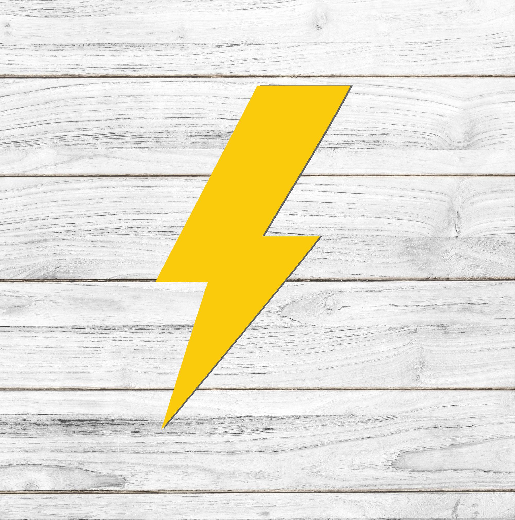Lightning Bolt Thunder Decal – Choose Style, Color & Size (2