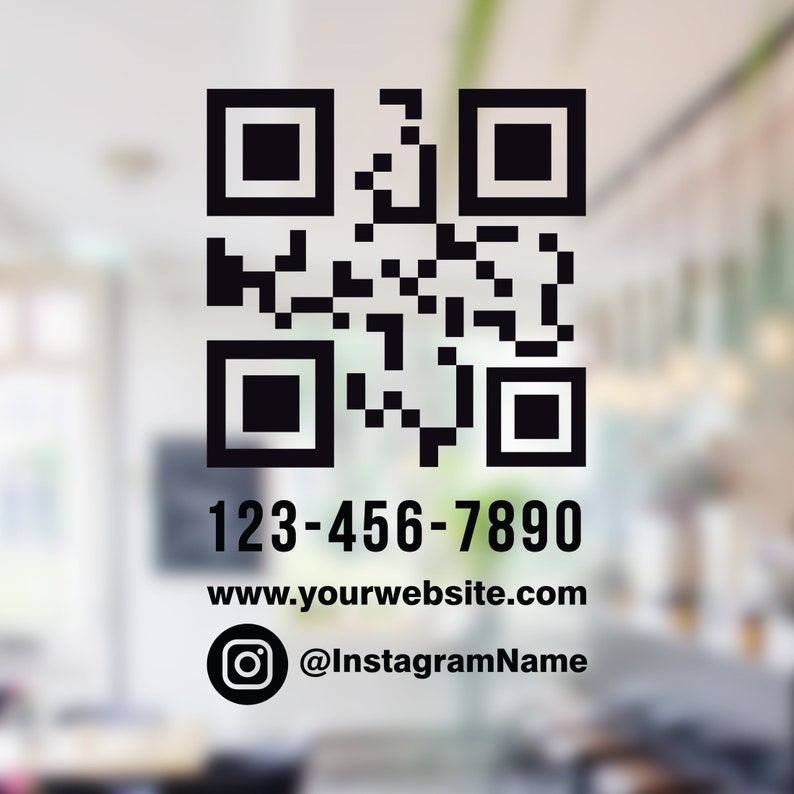 Custom QR Code Scan Me QR Code Custom Text Social Media Etsy