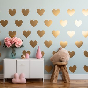 Heart Wall Decals - Adorable Kids&#39; Room Decor Wall Décor, Nursery Wall Decor, Kids Room Children Playroom Decor, Heart Decoration Set of 40
