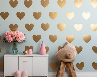 Heart Wall Decals - Set of 40, Kids Room Decor