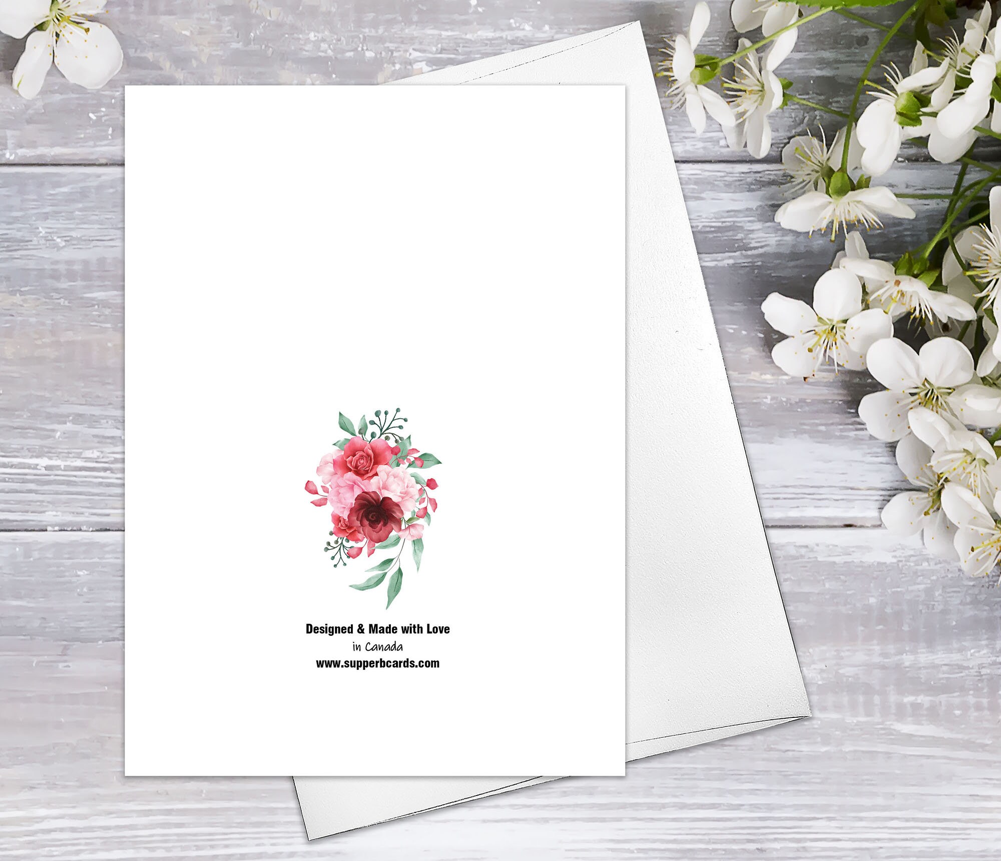 Sweet Peony Blossoms Cards W/ Envelopes Floral Blank Watercolour Card ...