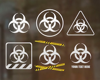 Biohazard Symbol Decal, Waterproof Vinyl Sticker