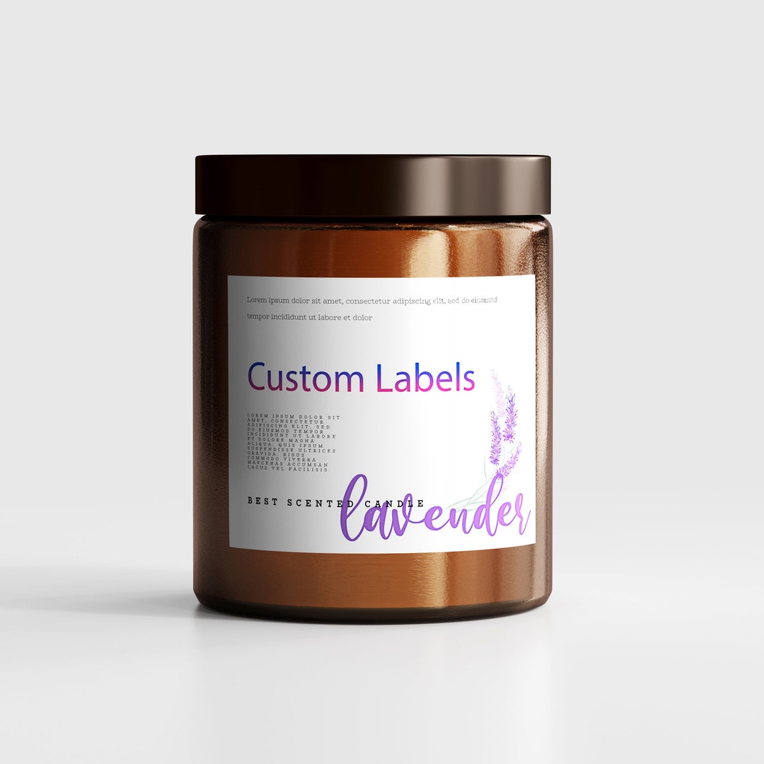 Custom Product Labels Vinyl Stickers, Handmade Candle Labels, Personalized Jar Labels Stickers