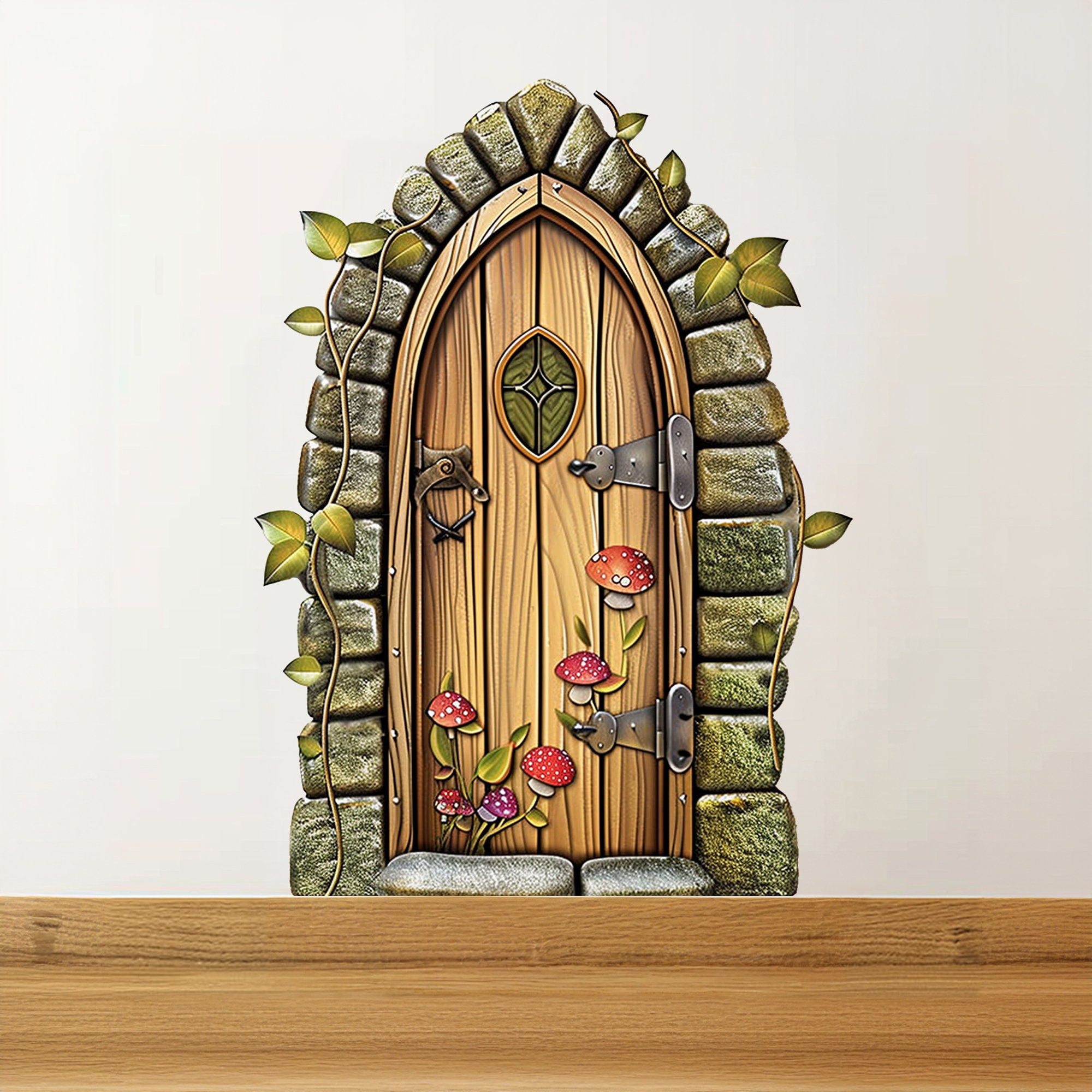Whimsical Fairy Door Wall Decal - Mystical Woodland Forest Decor - Kids ...