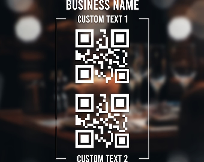 Custom QR Code Sticker for Window, Wall, Car Vinyl Decal for Business ...