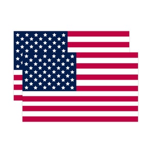 American Flag Vinyl Decal Window Wall Sticker Large Flag of the United States Decal Dark Red USA Flag Sticker Width 20"-30" (Set of 2)