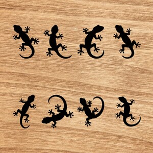Naklejka Gecko – naklejka winylowa z jaszczurką na samochód, okno, laptopa lub ścianę | Naklejki z sylwetką jaszczurki w różnych rozmiarach, różne kolory Naklejka Gecko