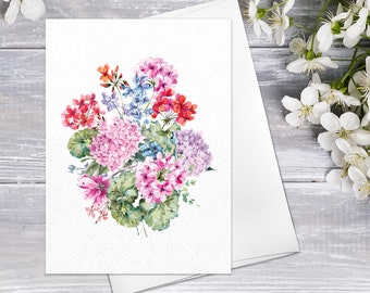 Wild Hydrangea Floral Fine Art Note Cards Floral Blank Watercolour Card Flower Greeting Cards Anniversary Mother's day Greeting Cards