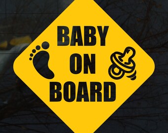 Siisll 2 Baby On Board Signs For Car,Pcs Baby Car Stickers Sign And Decal For Girl, Baby Car Sticker, Removable Safety Sticker Notice Board, Cute Baby Window Car Sticker, On Board Stickers