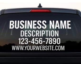 Custom Business Vinyl Decal – Car & Storefront Window Sign